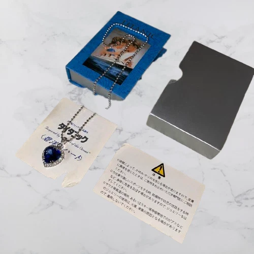 FOX OFFICIAL TITANIC 20th Century Heart of the Ocean Necklace J