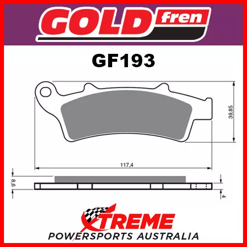 Aprilia Atlantic 250 ie 06-08 Goldfren Sinter Dual Sport Front Brake Pad GF193S3