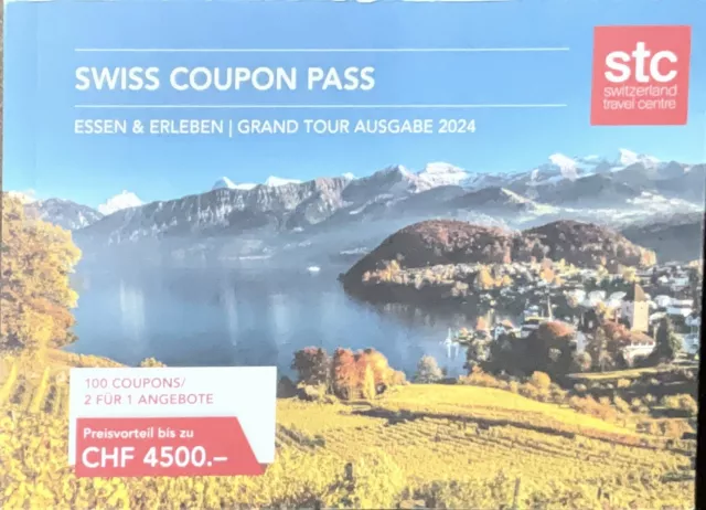 SWISS COUPON PASS  2024 - vollständiges Gutscheinbuch, 100 Coupons