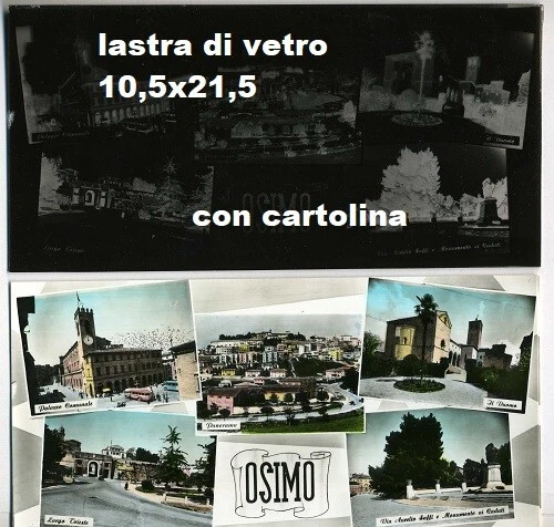 Osimo - Ancona - Lastra Di Vetro  E Cartolina - Anni 50-60