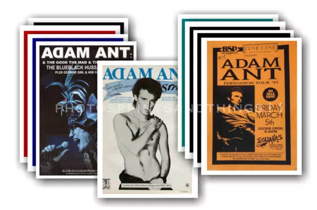 Adam & The Ants  - 10 promotional posters - collectable postcard set # 4