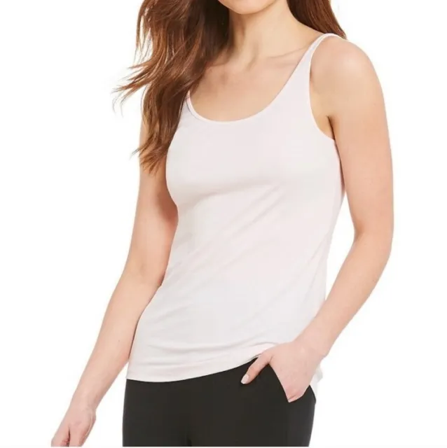 NWT Eileen Fisher Tank Top Women Size 1X Off White Scoop Neck Stretch Pullover