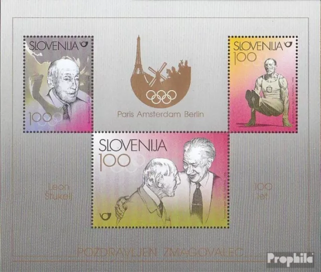 slovenia block8 fine used / cancelled 1998 100. Birthday leon Stukelj