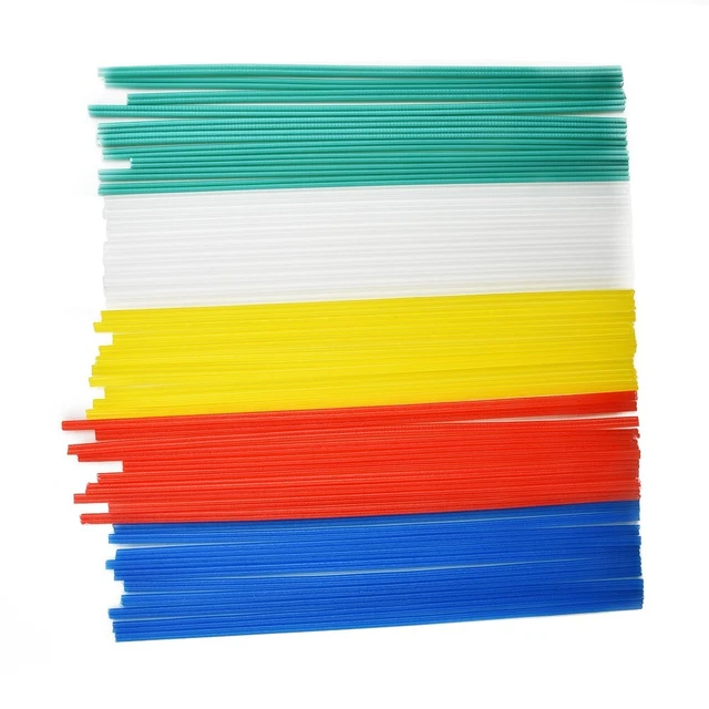 50* Mixed Colorful Plastic Welding Rods PP+PVC Welder Sticks Tools Set 25cm New