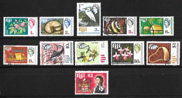 Fiji 1969 Queen Elizabeth II - Decimal Definitive x 11 Values Used