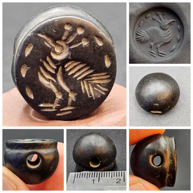 Garnet Ancient roman   seal intaglio rare stamp Bead# B1