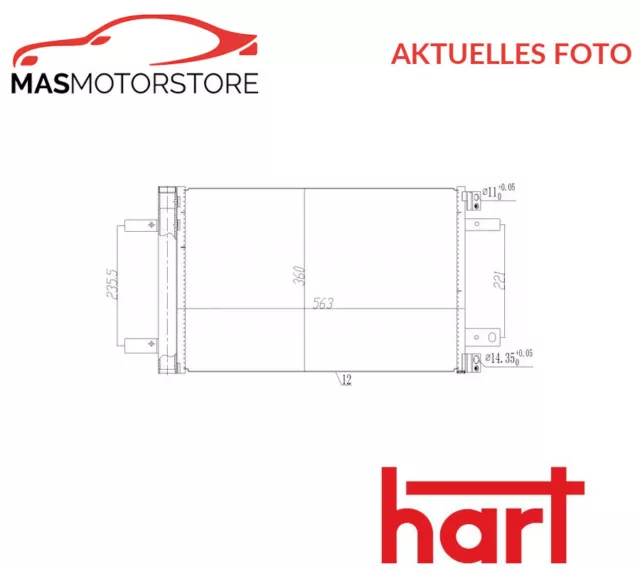 Kondensator Klimaanlage Hart 619 543 H Neu Oe Qualität