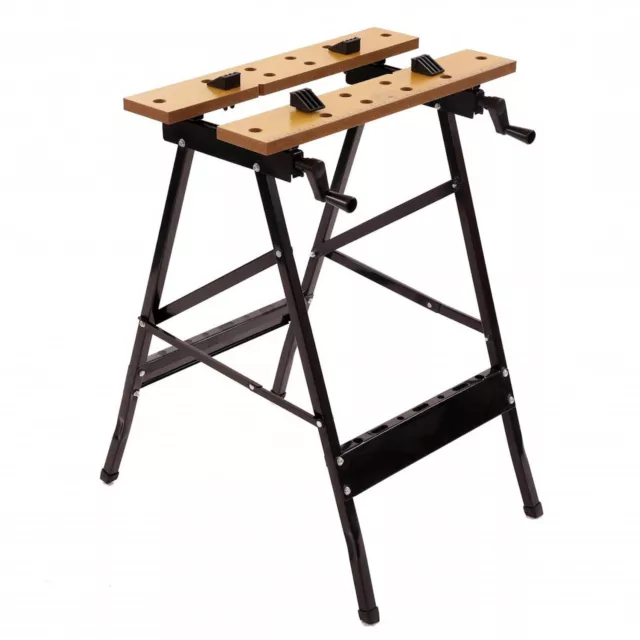 NEW! DIY Folding Foldable Trestle Work Bench Workbench Portable 100kg