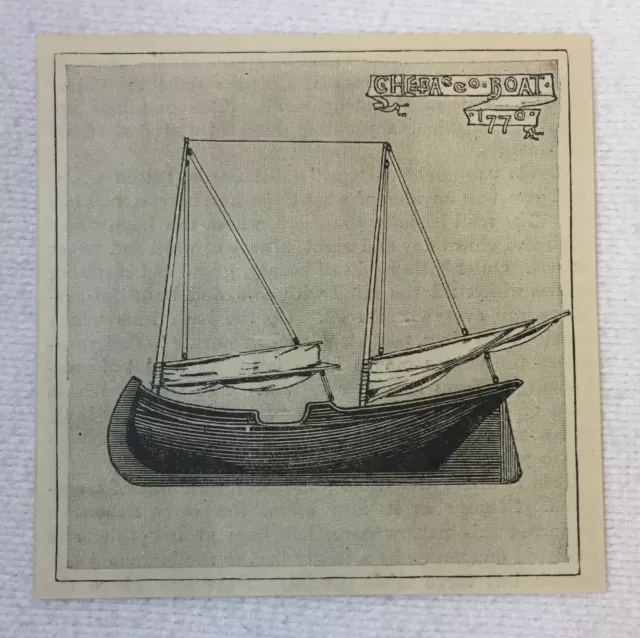 Klein 1886 Magazin Gravur ~ Boote Von Gloucester - Chebacco Boot