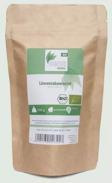 (97,70 EUR/kg) SENA-Herbal Bio - geschnittene Löwenzahnwurzel- (100g)