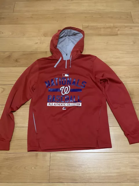 Felpa con cappuccio Washington Nationals uomo pullover rossa media baseball