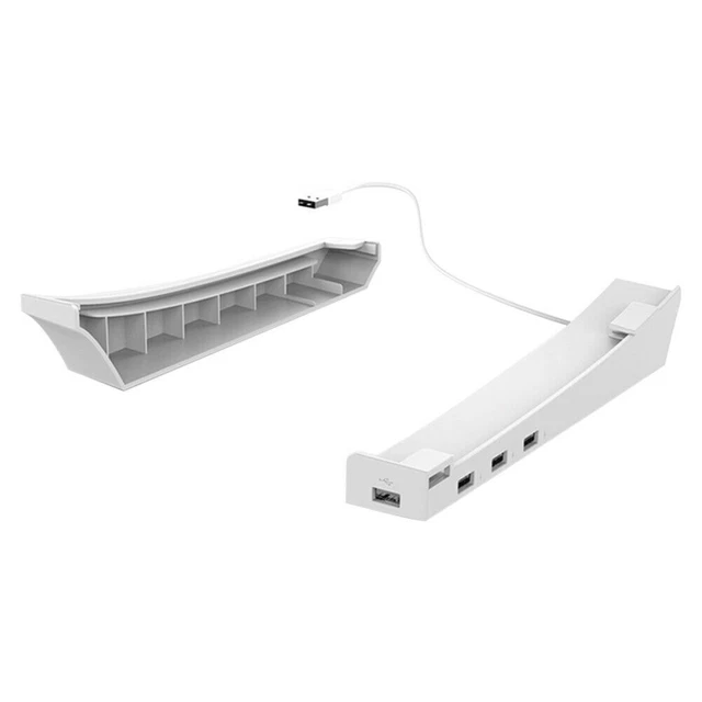 For PS5 Console Version Wall Mount Holder Game Host Storage Bracket 4 USB Port