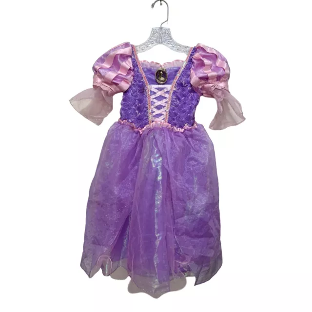 Disney Store Tangled Rapunzel Dress Girls Kids Size 4 Pink Purple Costume Deluxe
