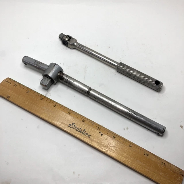 Vintage S-K Tools 1/2" Sliding T-Handle Bar 40152 & 3/8" Breaker Bar 45153 USA Vintage S-K Tools 1/2" Sliding T-Handle Bar 40152 & 3/8" Breaker Bar 45153 USA