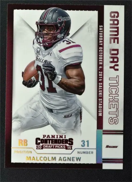 2015 Panini Contenders Draft Picks Game Day Tickets #58 Malcolm Agnew - NM-MT