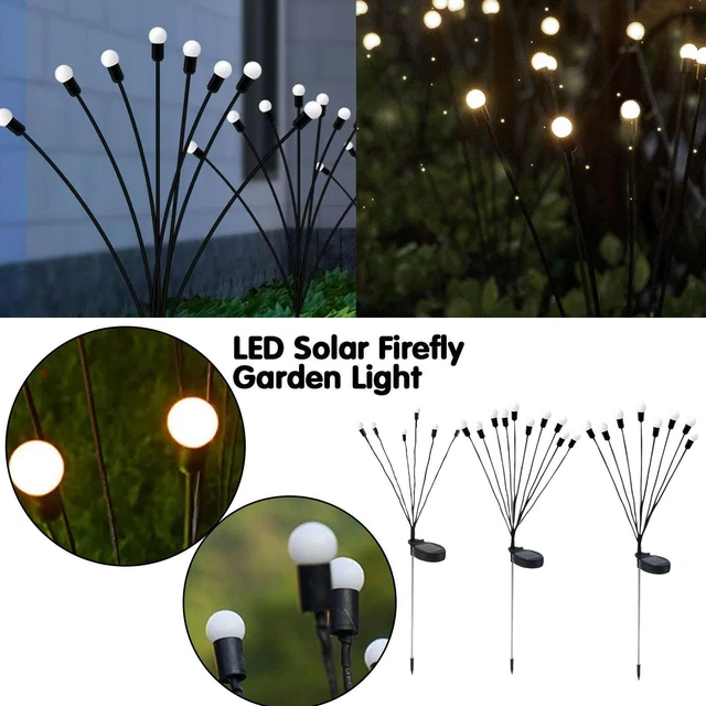 Solar Powered White LED Light kit Landscape Garden NEW Light J9R6 Firefly Z7H7