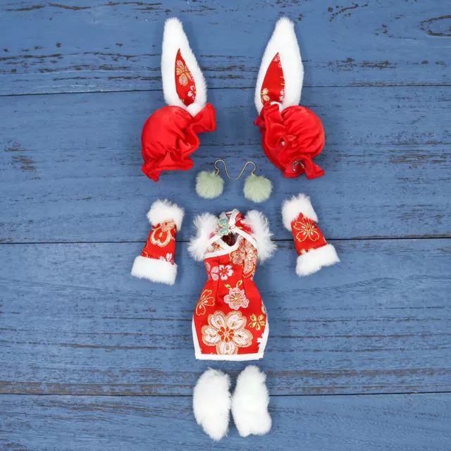 Spring Festival bunny congratulation cheongsam 12" Blythe Doll Factory Outfit