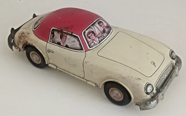 Miniature Gama Tôle 1/13.5 - Mercedes 230 SL Bleue (Réf 380) - Sans Boîte