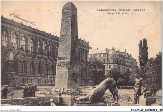 AIHP5-67-0565 - STRASBOURG - monument pasteur inauguré 31 mai 1923