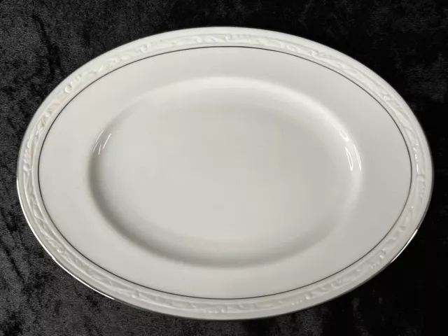 Noritake White Scapes 4062 STONELEIGH Gravy Boat Underplate/Butter/Relish NWT