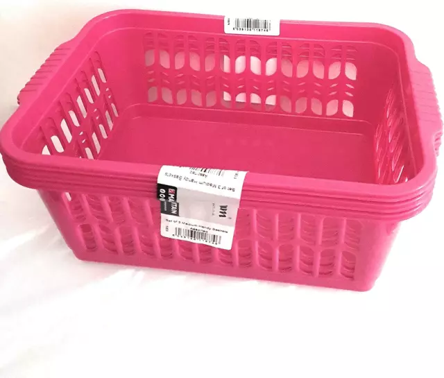 Whatmore SET OF 3 MEDIUM HANDY BASKET ASSORTED COLOURS 11874