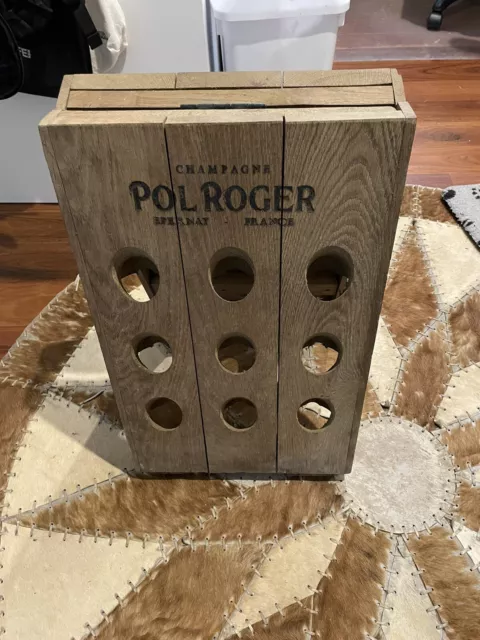 Pol Roger Champagne Rack Made From Old French Oak. Rare Item