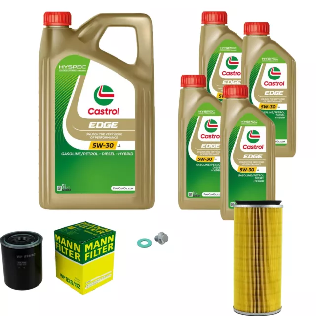 MANN-FILTER Inspection set 9 L Castrol EDGE 5W-30 LL pour Nissan Patrol GR IV