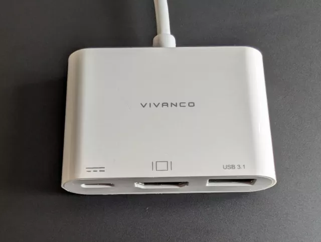 VIVANCO 34293 USB-Adapter USB-C HDMI Weiß Neu OVP