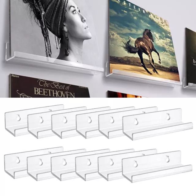 Clear Vinyl Record Shelf Wall Mount-Acrylic Album Record Holder
