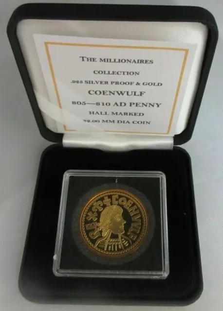 The Millionaires Collection Coenwulf Ad Penny H-Marked Silver Proof Box/Coa 2