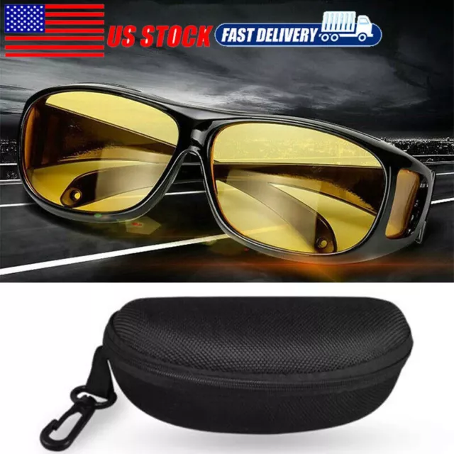 Tac HD Day Night Vision Wraparound Sunglasses For Men Driving Fits Over  Glasses