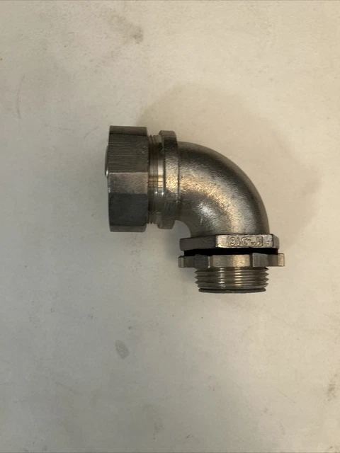 Calbrite 1” SS 90° Liquid Tight Connector