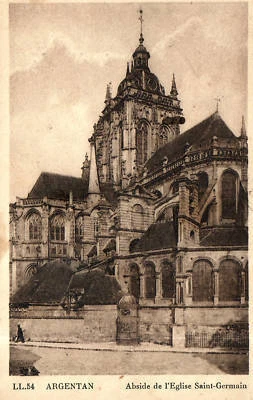 CPA 61  ARGENTAN  abside de l'église saint germain