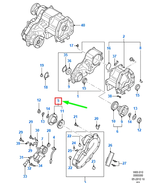 FORD RANGER MK2 Transfer Case Front Coupling Flange 4958435 NEW GENUINE