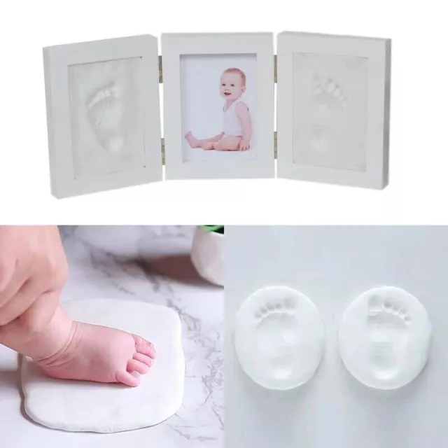 Baby Hand Foot Print Casting Mould Kit Photo Frame Christening Gift Keepsake