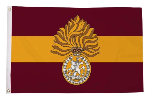 Cortina de ataúd con bandera militar del Regimiento Real de Fusileros con envío rápido