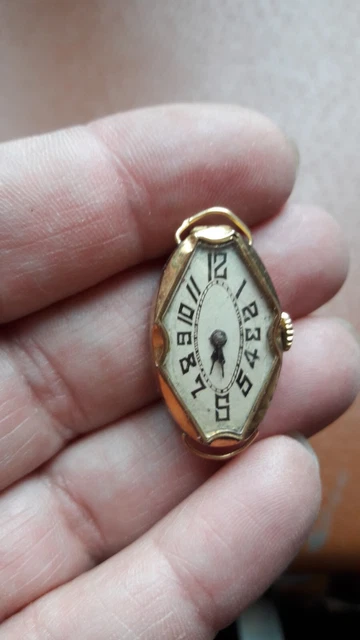 Montre Vintage POP Incabloc Plaqué Or - Modèle Femme Art Déco, étanche 20m, Ancienne Et Rare