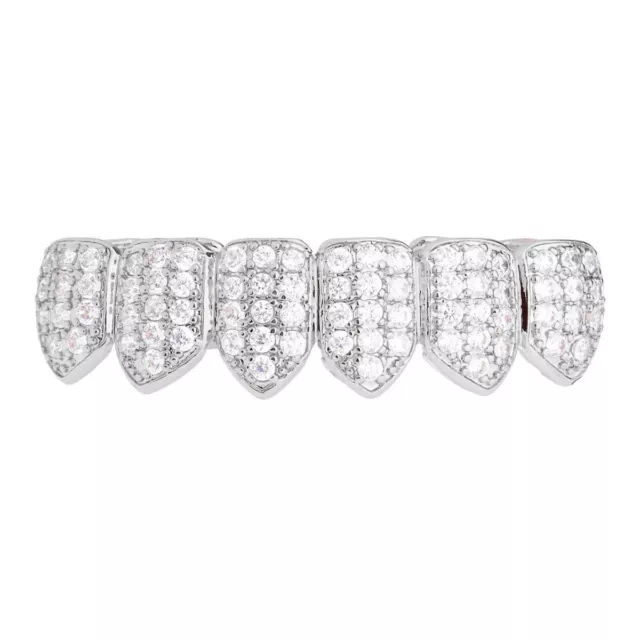 Grillz - Silver - One size fits all - CUBIC ZIRCONIA Bottom