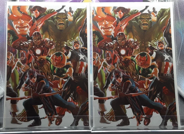 Avengers Vol 9 #4 Marvel (2023) Alex Ross Variant Connecting Virgin - 2 Book Lot