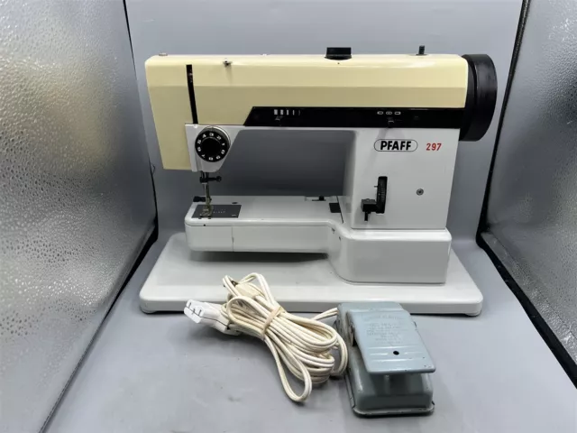 Vintage Pfaff 297 Sewing Machine "Works But Missing Work Support Tray"