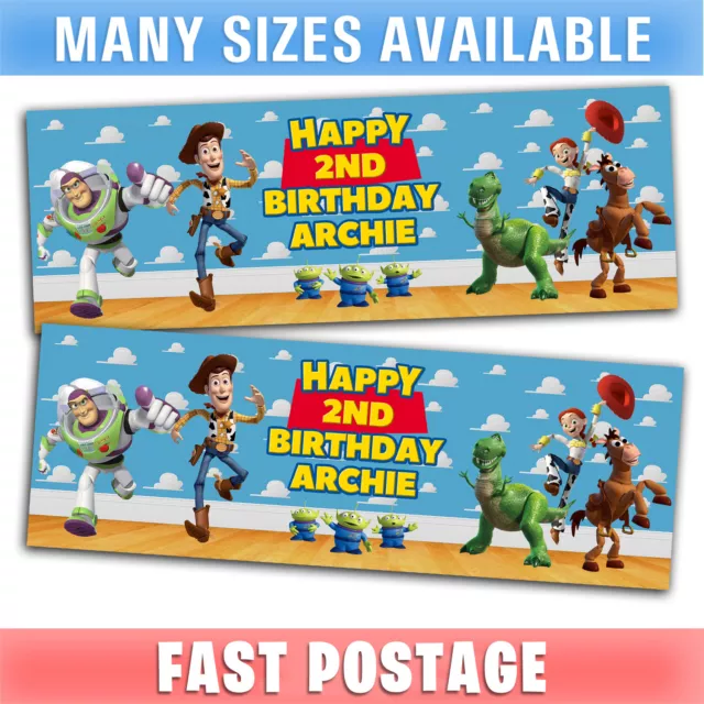 Toy Story personalisiertes Banner Party Papier Geburtstag Spiel Jungen Mädchen Film Buzz