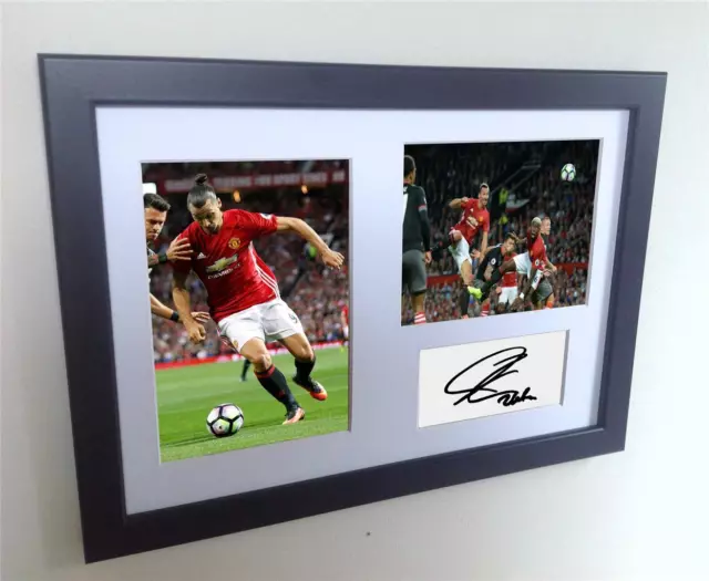 Signed Zlatan Ibrahimovic Manchester United Autograph Photo Picture Man U Utd A4