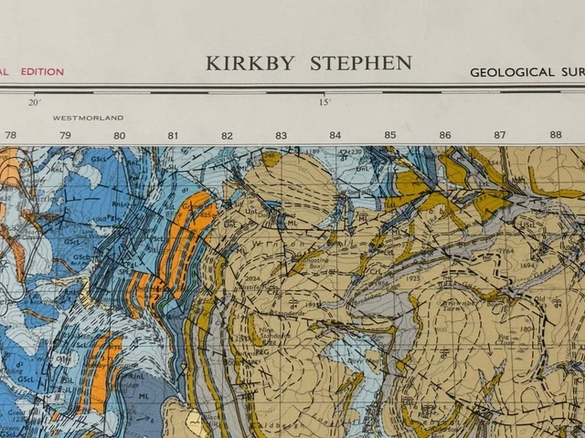 ORDNANCE SURVEY GEOLOGICAL Drift Sheet Map Of Kirkby Stephen 1972 Ordnance Survey Geological Drift Sheet Map Of.webp