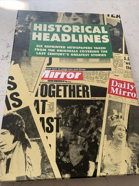 Historical Headlines-Six REPRINTED Newspapers -1953;1964;1977;1980;1989; 2001