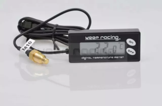 Kart Digital Wasserthermometer mit Fühler  M10, z.B. für Rotax Max, IAME X30