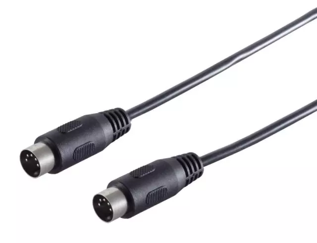 Audio / MIDI Kabel, 5-pol. DIN-Stecker  DIN-Stecker, schwarz - Länge: 2,50 m