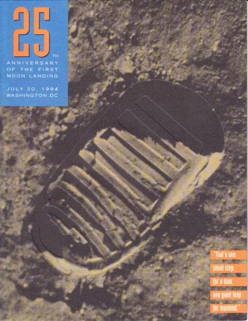 USPS 1st Day Ceremony Program #2841 Moon Landing Miniature Sheet/12 Space 1994