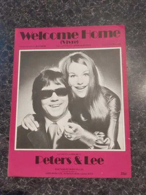 VINTAGE SHEET MUSIC Welcome Home Peters And Lee Free Postage £5.00