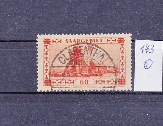 saargebiet bis 1934: Mi. Nr. 143 gestempelt