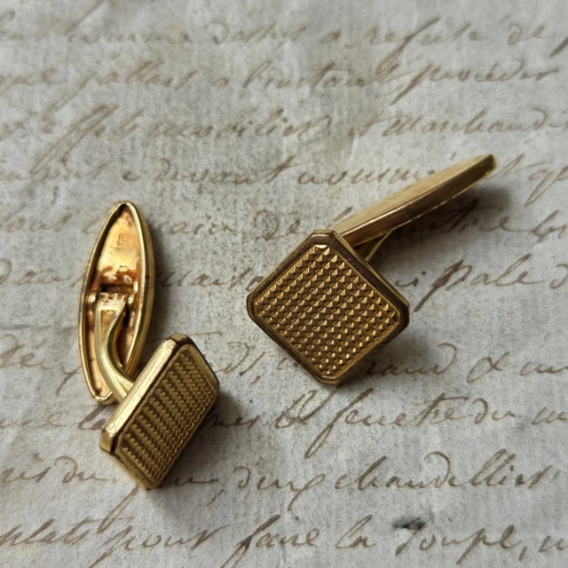 Boutons De Manchette Foster America - Métal Argenté - Occasion En Bon État - Paire Complète